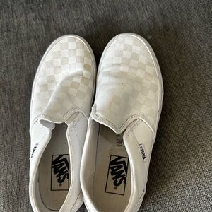 Vans Men's White Slip-On Sneakers
